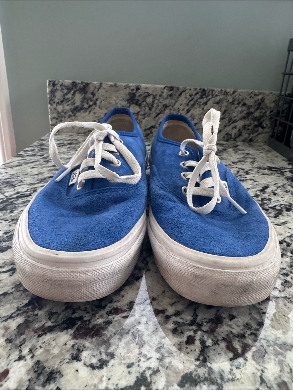 Vans Women’s Suede Low-Top Sneakers - Royal Blue with White Laces - Picture 4 of 9